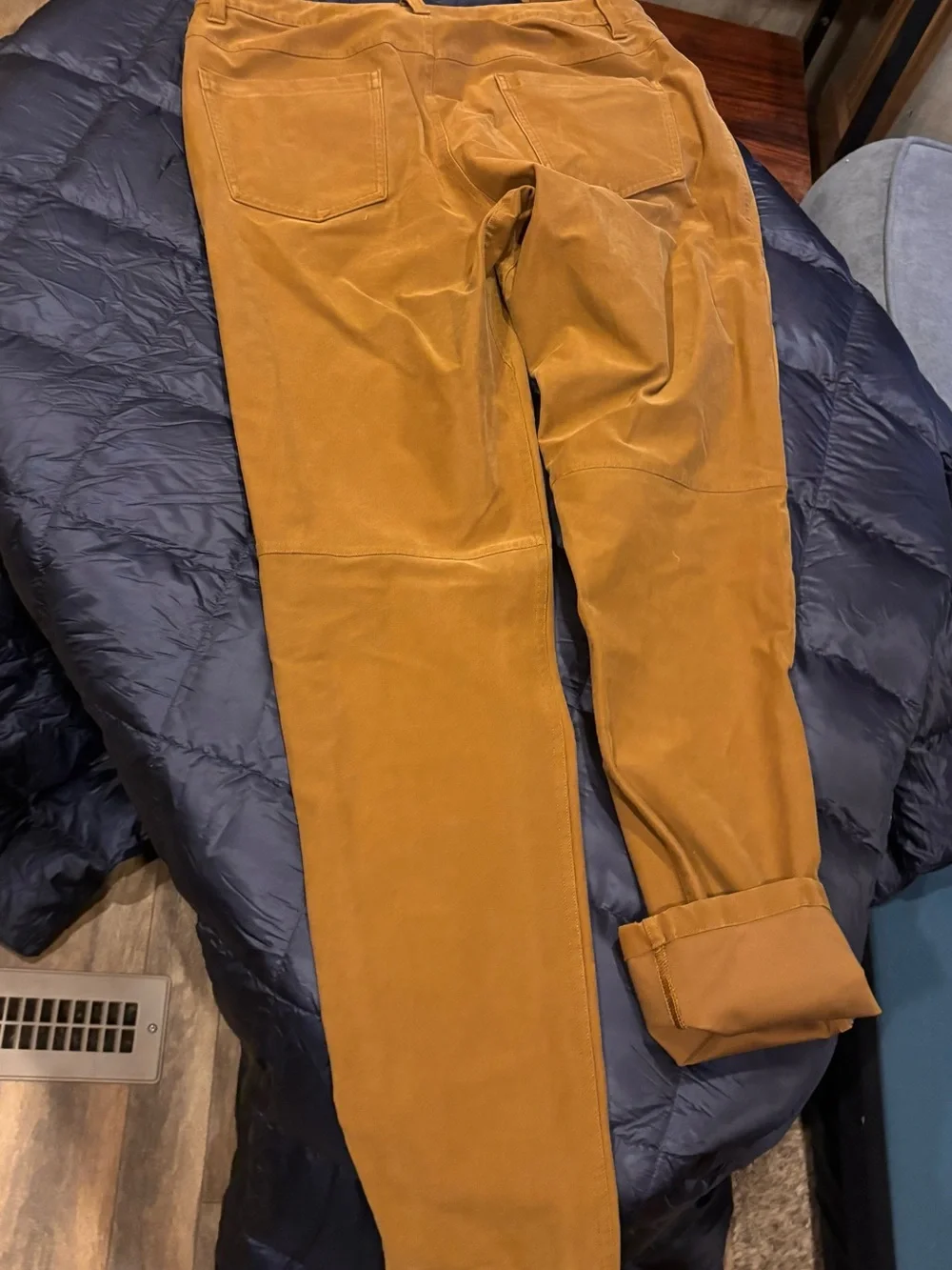 Lululemon Men's Slim Chino Pants in Mustard Brown - Classic Everyday Style